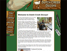 Tablet Screenshot of dutchcreekdecoys.com